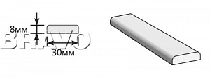 Товар Притворная планка 2000x30x8 BRK6524